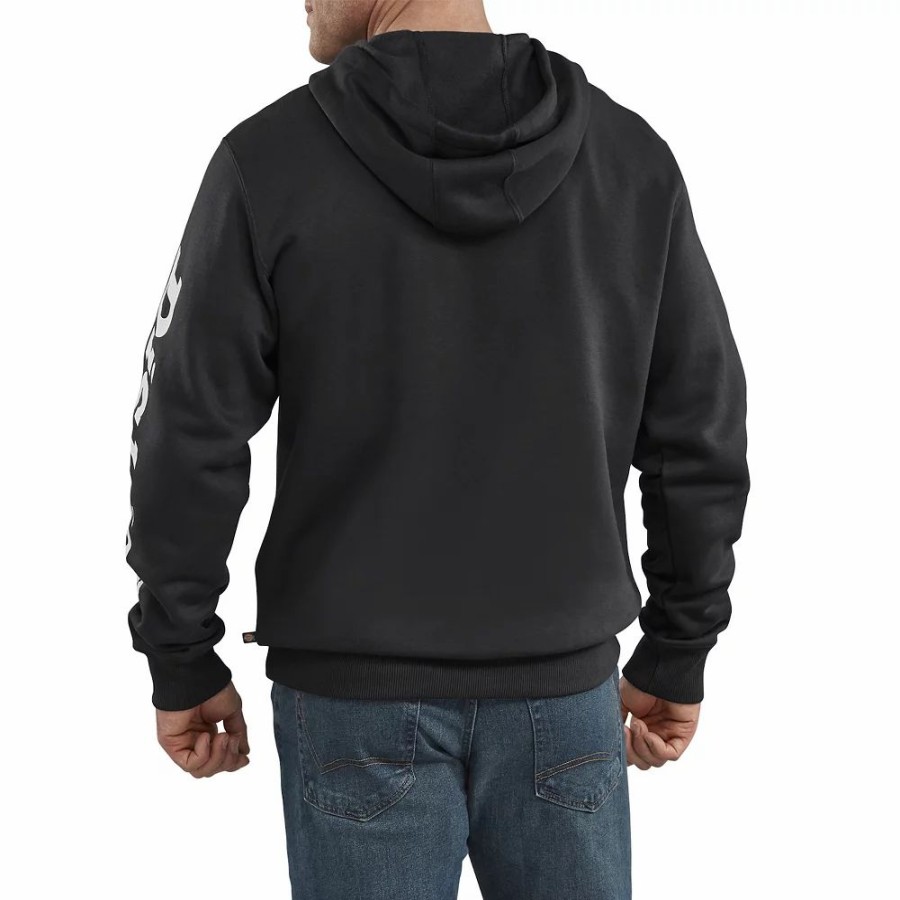 Outerwear * | Big & Tall Dickies Sleeve Logo Fleece Pullover Hoodie