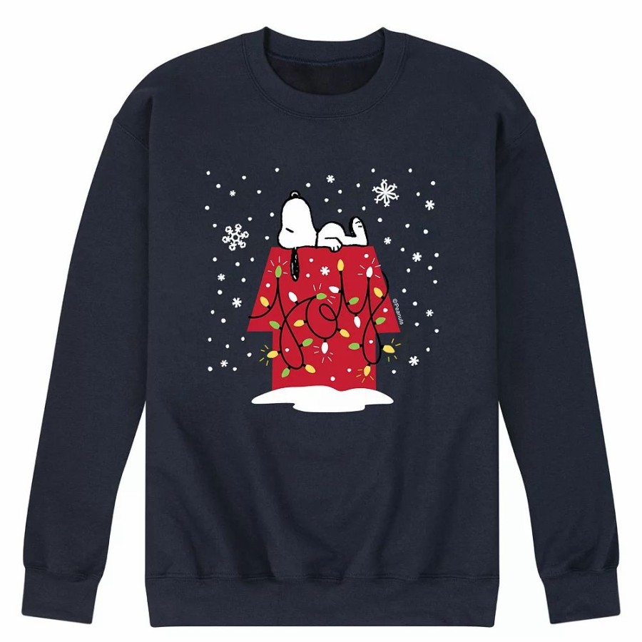 Tops * | Men'S Peanuts Snoopy Snowing Sweatshirt