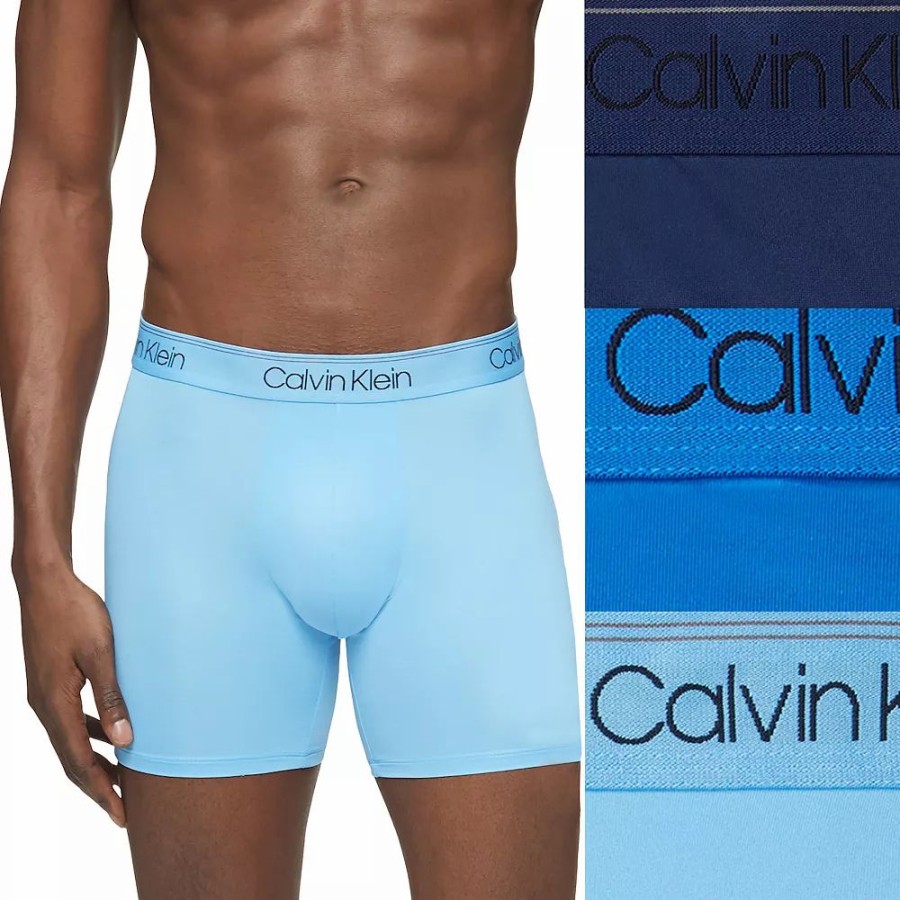 Underwear * | Men'S Calvin Klein 3-Pack Microfiber Stretch Boxer Briefs