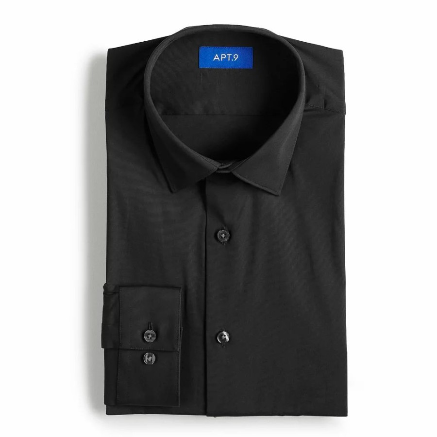 Tops * | Big & Tall Apt. 9 Premier Flex Spread-Collar Dress Shirt