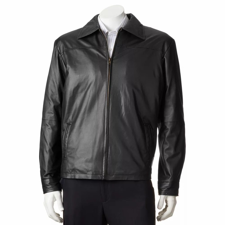 Outerwear * | Big & Tall Excelled New Zealand Lamb Leather Open-Bottom Jacket