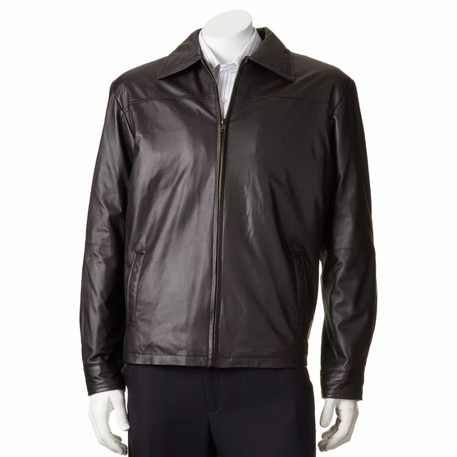 Outerwear * | Big & Tall Excelled New Zealand Lamb Leather Open-Bottom Jacket