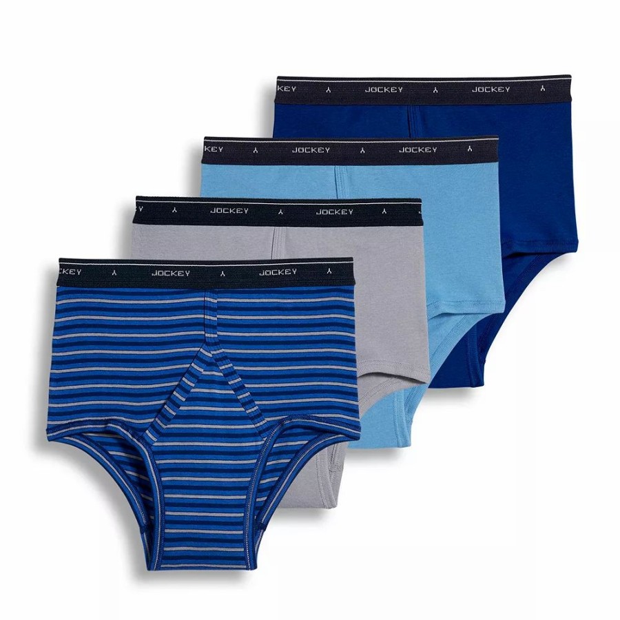 Underwear * | Men'S Jockey 4-Pack Classic Knit Full-Rise Briefs