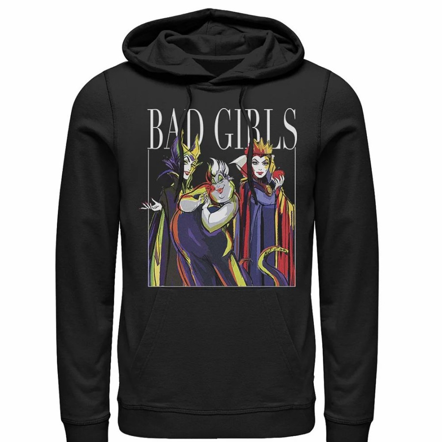 Tops * | Men'S Disney Villains Bad Girls Group Shot Painted Hoodie