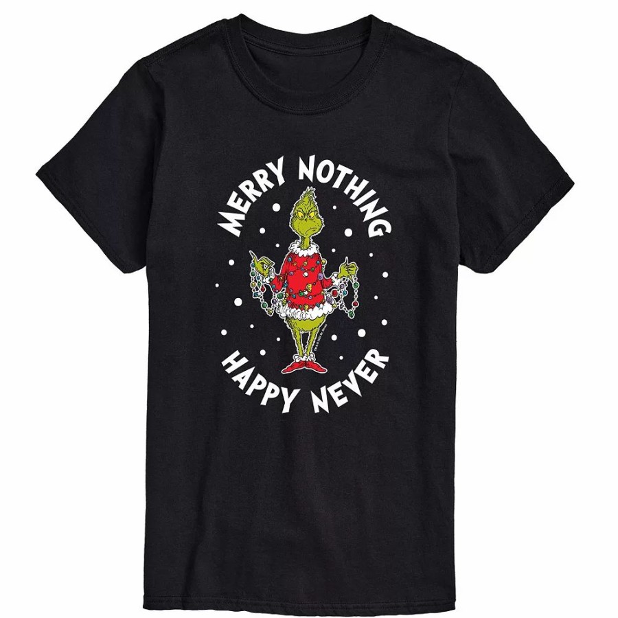 Tops * | Big & Tall Merry Nothing Happy Never Tee