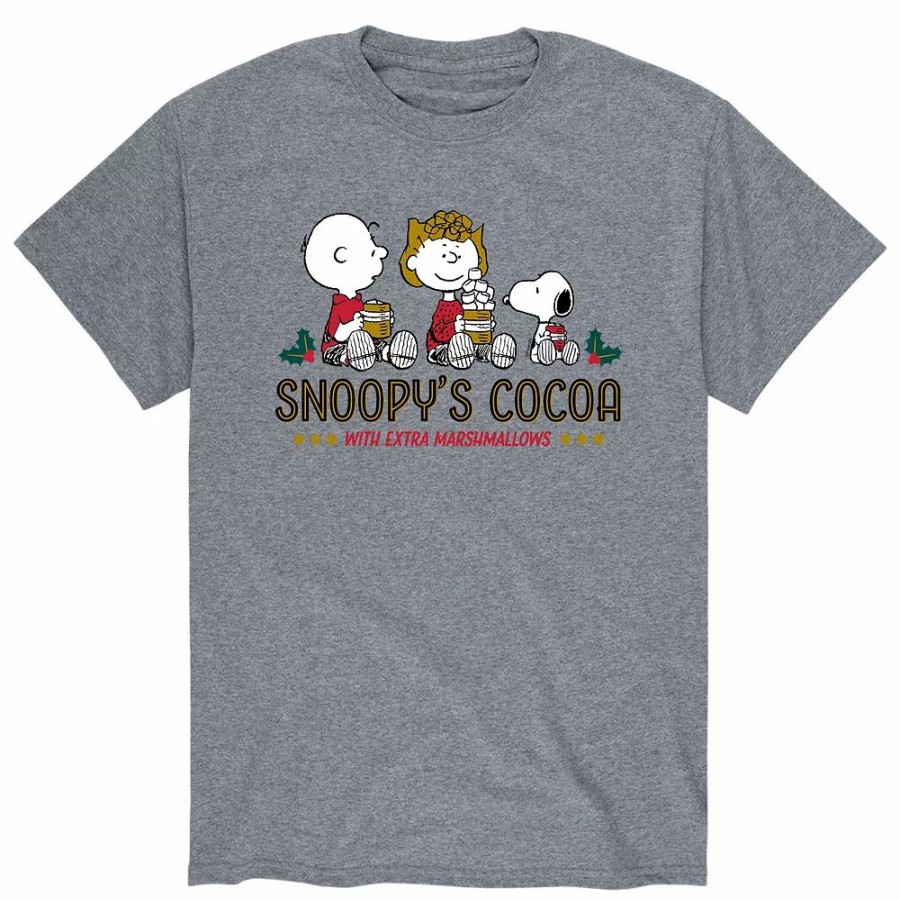 Tops * | Men'S Peanuts "Snoopy'S Cocoa" Tee