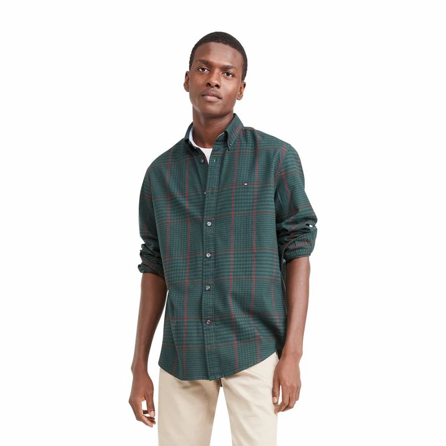 Tops * | Men'S Tommy Hilfiger Bennett Tartan Plaid Button-Down Shirt