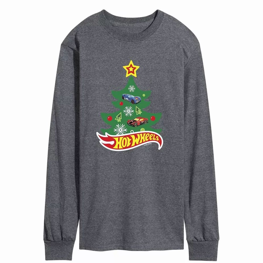 Tops * | Men'S Hot Wheels Christmas Tree Tee