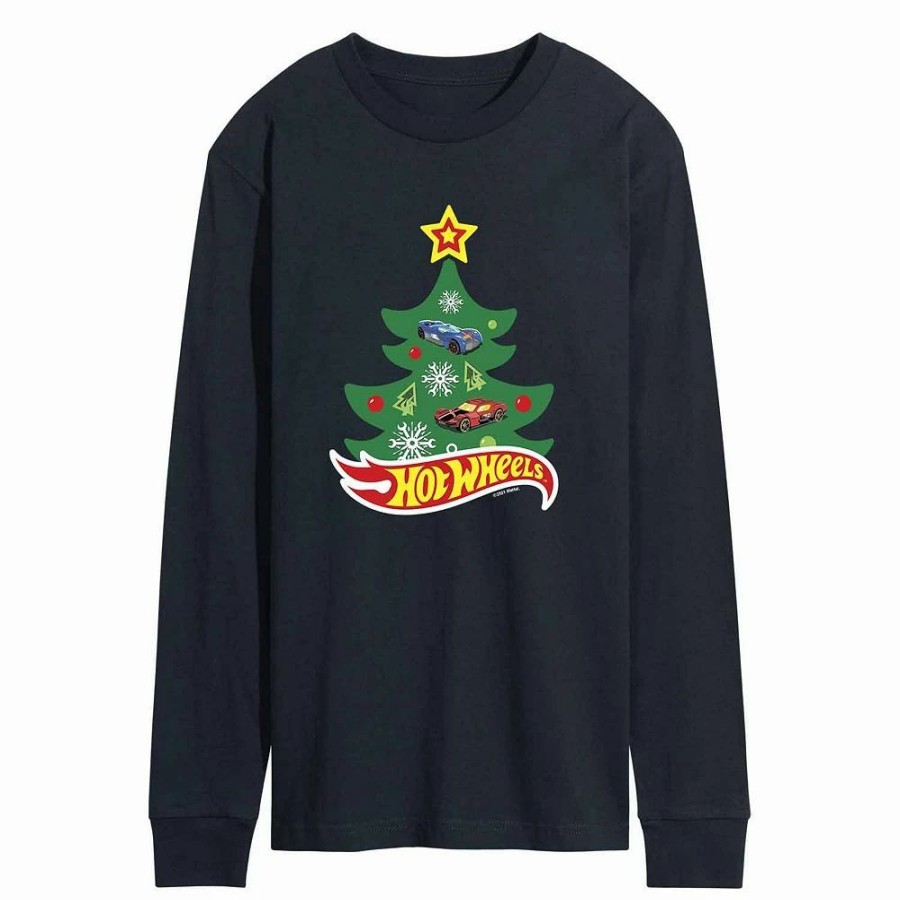 Tops * | Men'S Hot Wheels Christmas Tree Tee