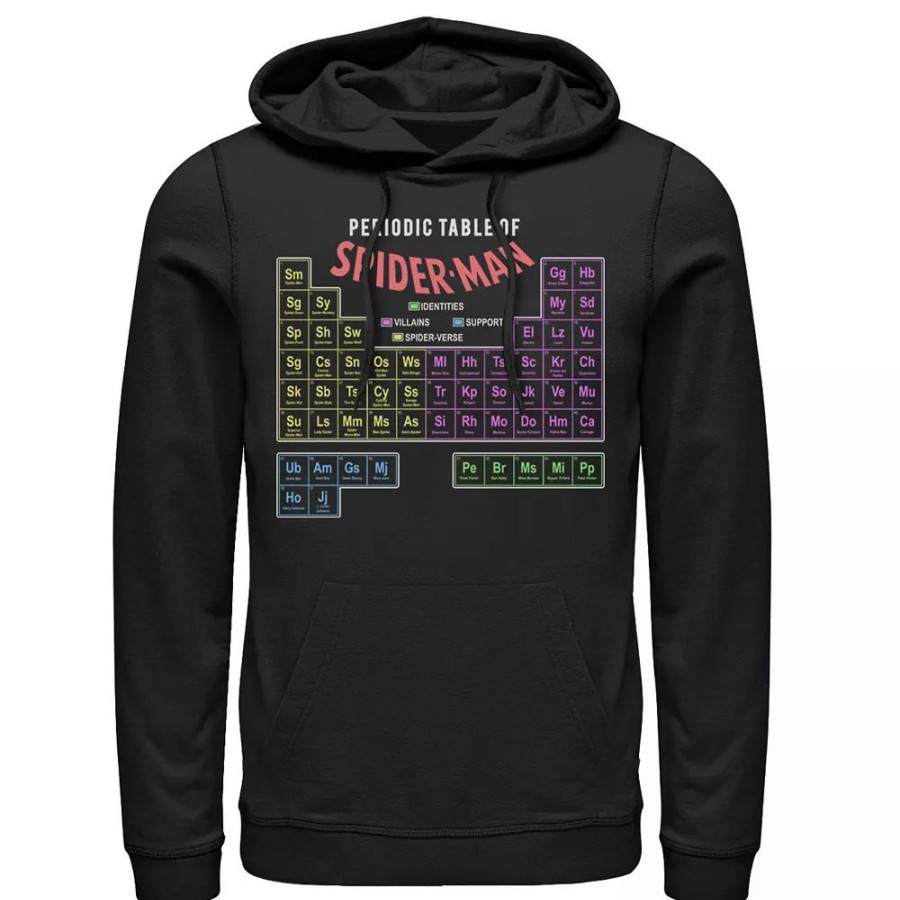 Tops * | Men'S Marvel Periodic Table Of Spider-Man Hoodie