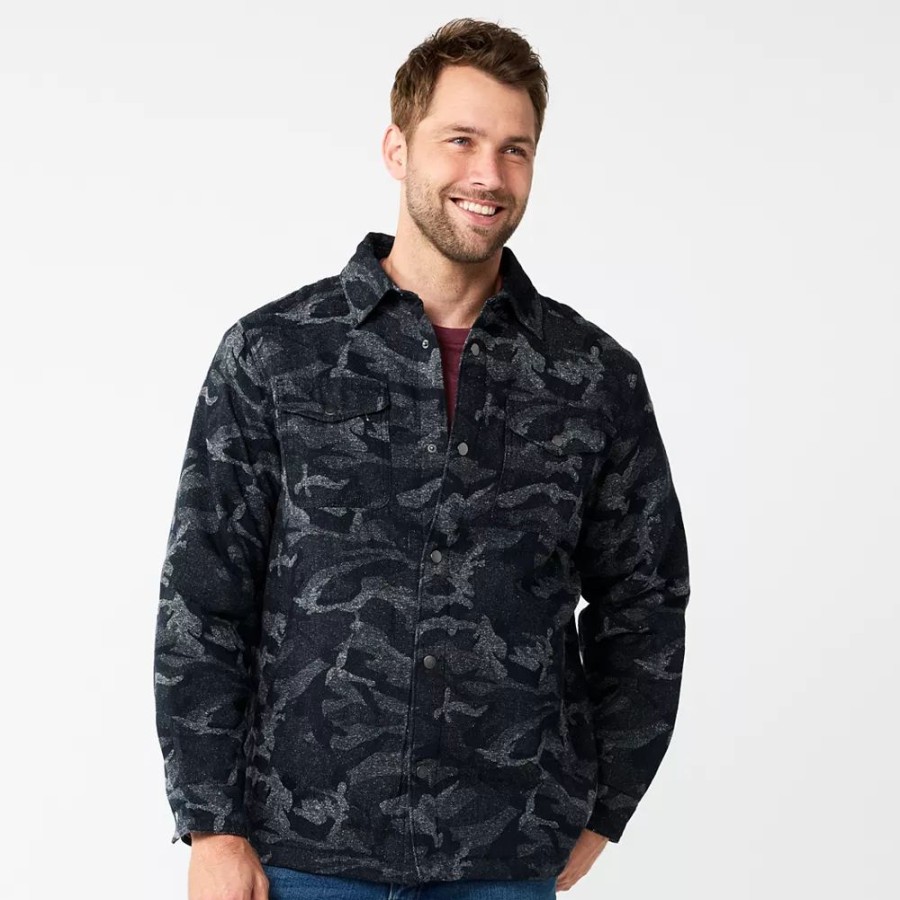 Tops * | Men'S Sonoma Goods For Life Shirt Jacket