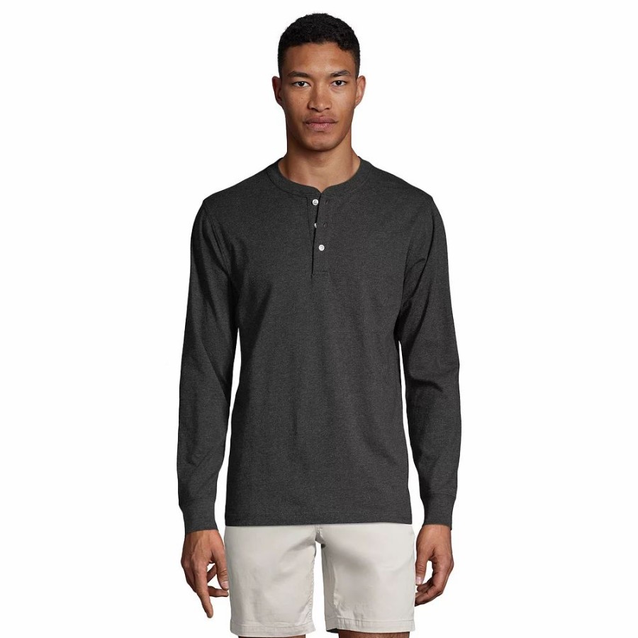 Tops * | Big & Tall Lands' End Super-T Classic-Fit Henley