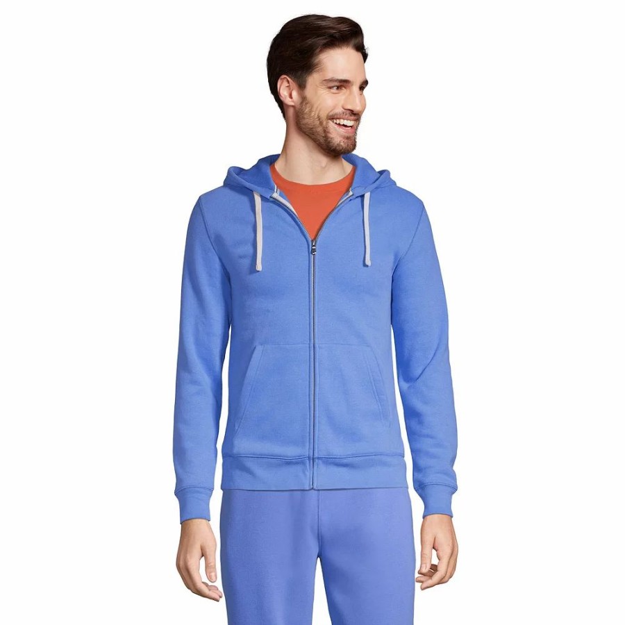 Tops * | Big & Tall Lands' End Serious Sweats Full-Zip Hoodie