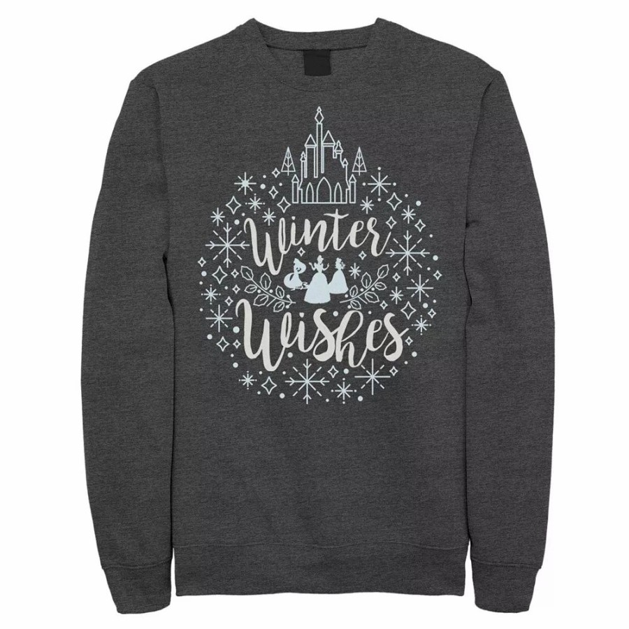 Tops * | Men'S Disney Princesses Winter Wishes Sweatshirt