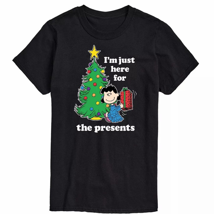 Tops * | Men'S Peanuts Lucy Here For Presents Tee