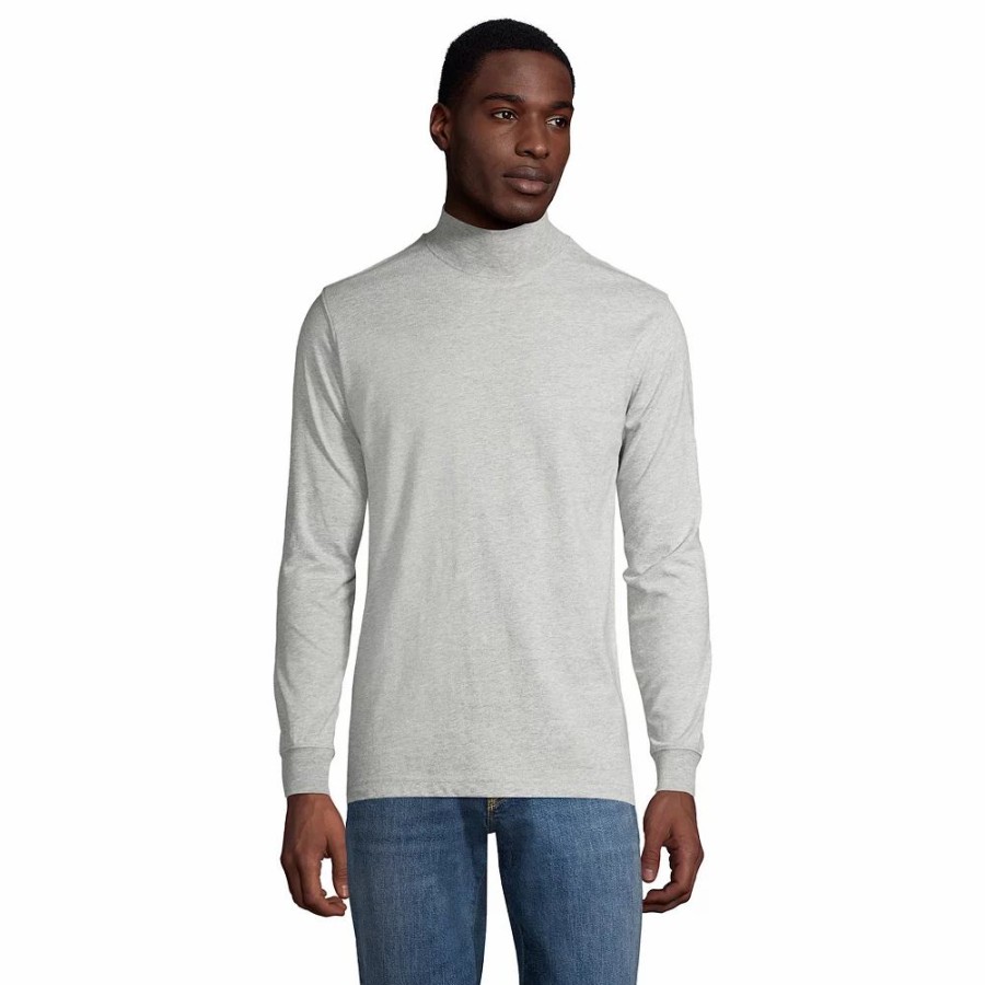 Tops * | Big & Tall Lands' End Super-T Classic-Fit Mock Turtleneck