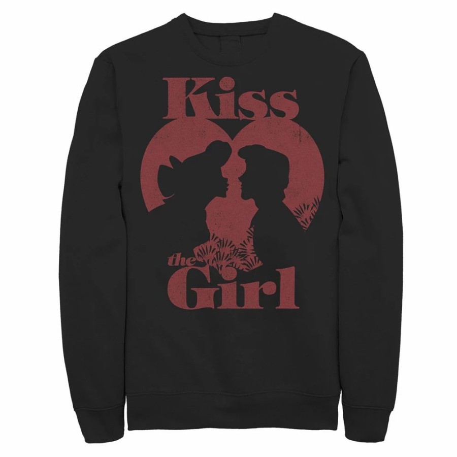 Tops * | Men'S Disney The Little Mermaid Valentine'S Day Kiss The Girl Sweatshirt